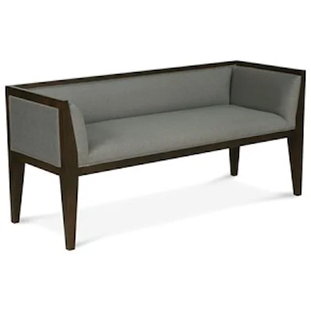 Contemporary Accent Bench with Tuxedo Back